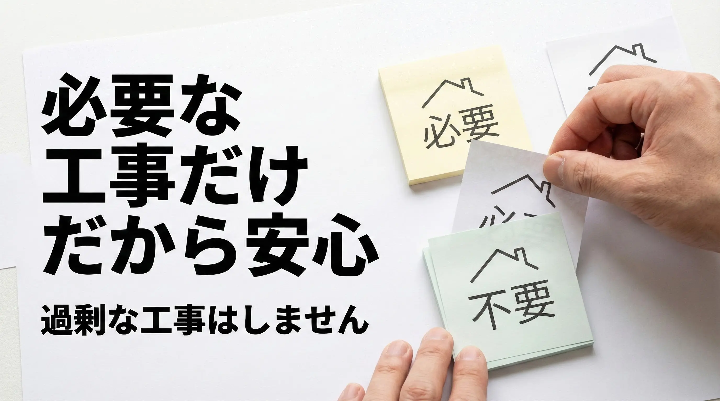 必要な工事だけで安心